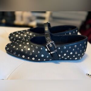H&M Studded Mary Jane Ballet Flats